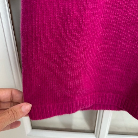 McGinn Knightsbridge Angora Wool Pink Fuchsia V-Neck Sweater Dress Size 36 US S - Picture 6 of 11